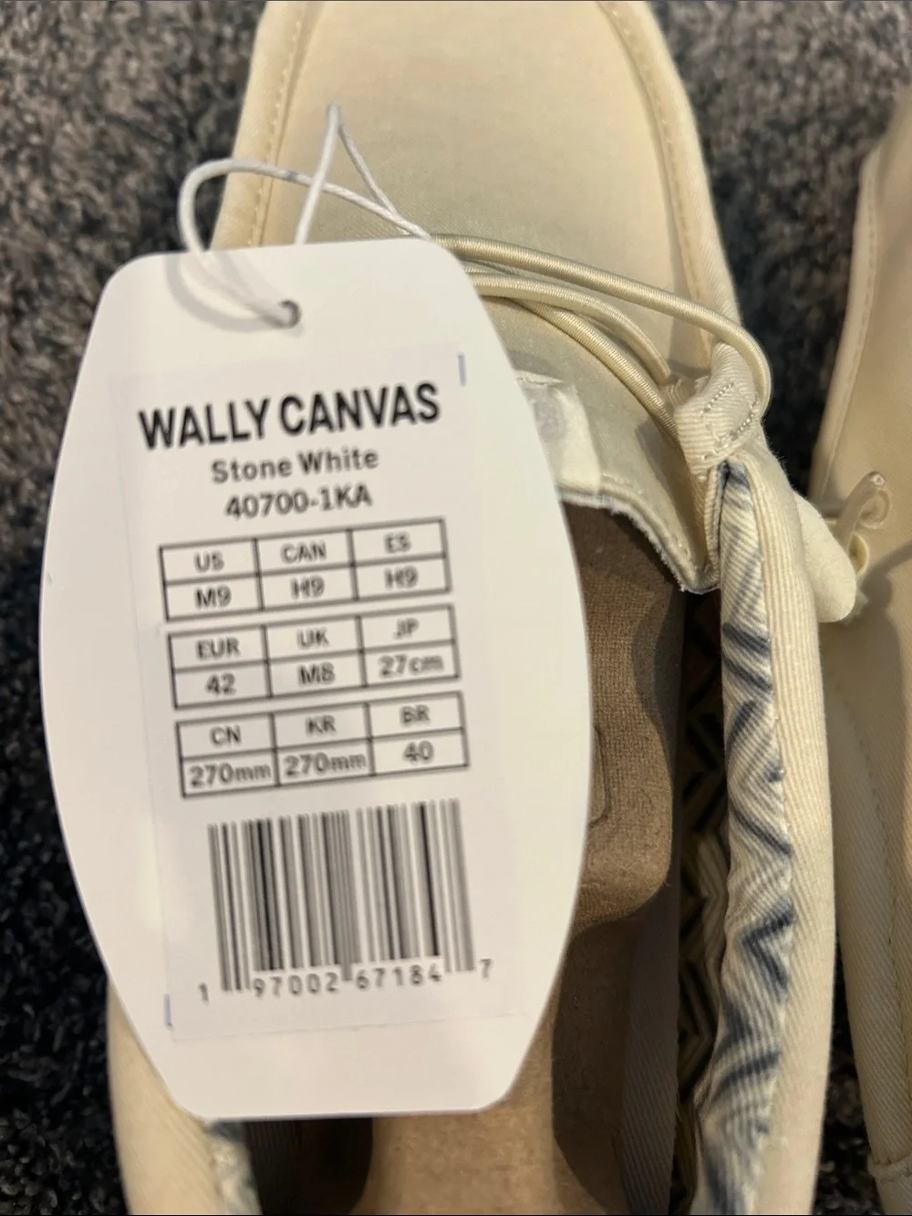 Hey Dude Men’s Cream Canvas Slip-On Boat Shoes